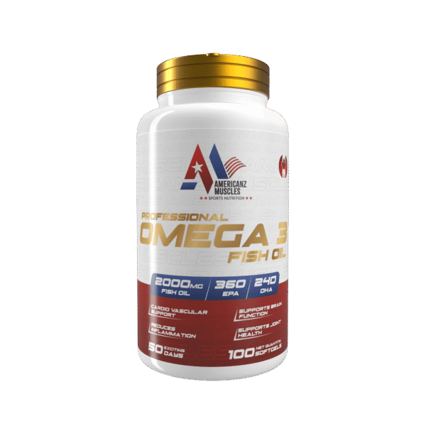 Americanz Muscles Professional Omega 3 Fish Oil – 100 Softgels | EPA & DHA Rich | Heart, Brain & Joint Support