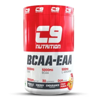 C9 Nutrition BCAA + EAA Powder – Sugar-Free Intra Workout Supplement | 300g | Muscle Recovery, Growth & Endurance