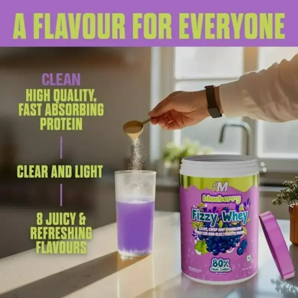 BM Blueberry Fizzy Whey Protein | 600g - Image 3