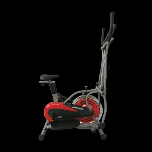Hercules DC30 Air Bike – Dual Function Elliptical & Cycling Machine with Pulse Handle (Silver Wheel)