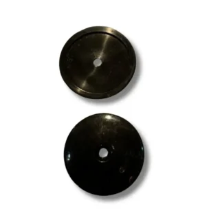 Foam Roller End Cap Set – Impact-Resistant Plastic | Center Bolt Hole | Black (2 Pieces)