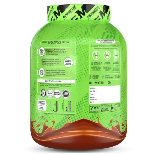 Big Muscles Nutrition Body Fuel Hardcore | Chocolate Éclair (1 kg) Protein - Image 3