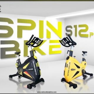 National Bodyline NB-S12Pro Spin Bike | Elite Indoor Cycle with Magnetic Resistance, Belt Drive & LCD Display