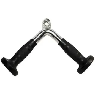 V Handle Cable Attachment | Chrome Steel Rowing Bar for Lat Pulldown & Seated Row Workouts