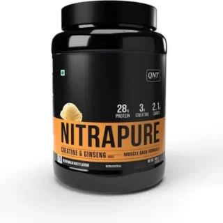 QNT Nitrapure | Kesar Malai Kulfi Flavour Protein |1 kg| Muscle Gain with a Desi Twist