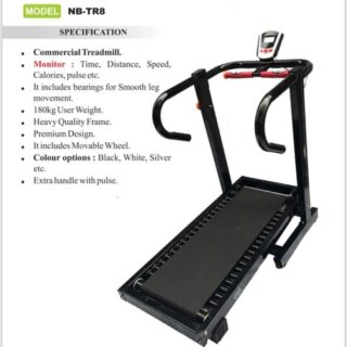 National Bodyline Manual Treadmill NB-TR8 | 4-in-1 Home Fitness Equipment with Twister, Push-up Bar & Stepper
