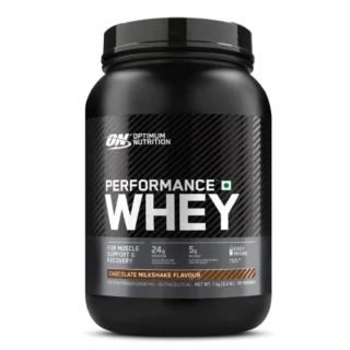 Optimum Nutrition Performance Whey Protein – Chocolate Milkshake | 1kg | Muscle Recovery & Growth Formula
