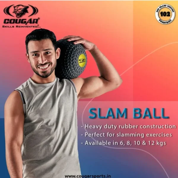 Cougar Slam Ball – 6kg | No-Bounce Heavy Duty Fitness Ball for Functional Training - Image 4
