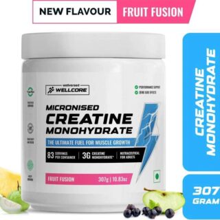 Wellcore Micronised Creatine Monohydrate – Fruit Fusion (307g / 83 Servings)