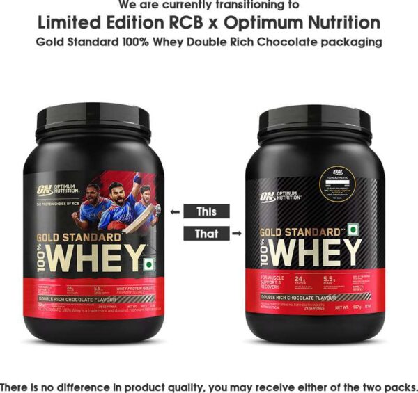 Optimum Nutrition Gold Standard 100% Whey Protein – Double Rich Chocolate (29 Servings) - Image 2