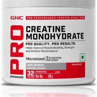 GNC Pro Performance Creatine Monohydrate – Unflavoured (100g / 32 Servings)