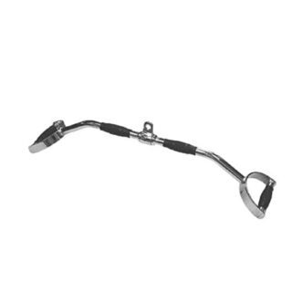 Solid Chrome Plated Fire Pro-Grip LAT Gym Bar – 38 Inch | Heavy-Duty Cable Attachment for LAT Pulldowns & Rows