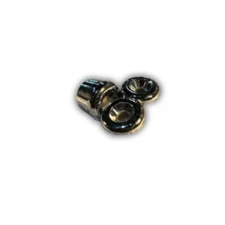 Chrome Grip Cap with Center Bolt Hole – Gloss Finish | Durable Plastic | Universal Fit | Silver
