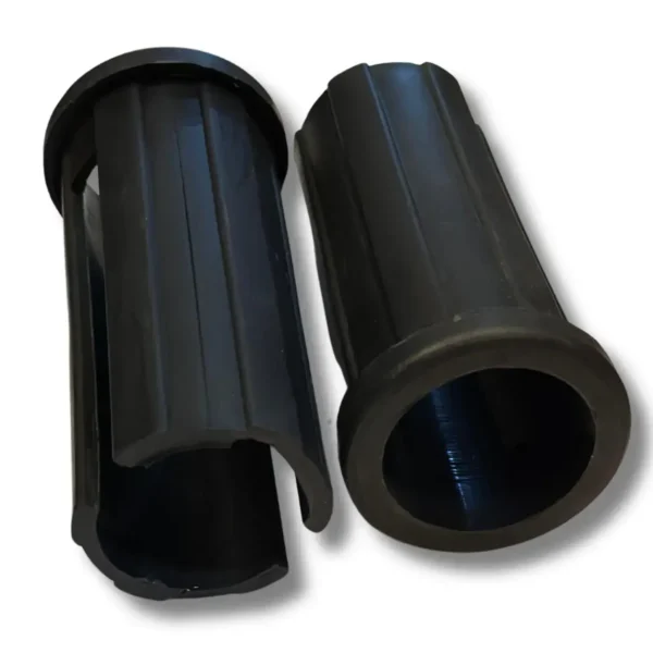 2 Inch Round Inner Sleeve Insert – Reinforced Plastic Bushing for Tubing | Slotted Design | Black