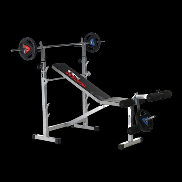 Hercules MP200 Multi‑Purpose Bench – Incline/Decline, Leg Extension & Support Bar