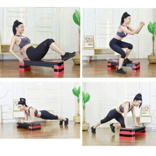 Xpeed 2-Layer Aerobic Stepper – Adjustable Cardio Step Platform for Home Workouts, HIIT & Toning (Non-Slip, Heavy-Duty)