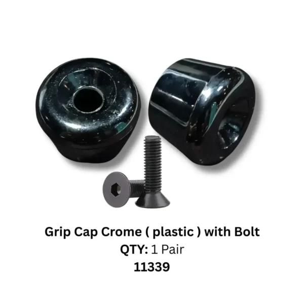 Chrome Grip End Cap with Bolt – Premium Handlebar & Gym Equipment Cover - Image 2