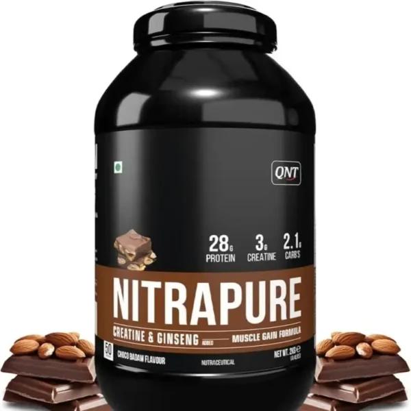 QNT Nitrapure Whey Protein | Kesar Badam Flavour |2kg|
