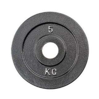 Cast Iron Weight Plate 5kg – 28mm Hole | Standard Barbell & Dumbbell Compatible