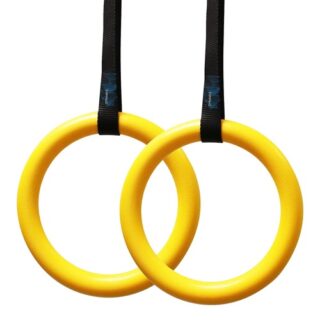 Premium Gymnastics Rings – Adjustable with Heavy-Duty Straps & Buckles (Wooden/Plastic/Steel Options)